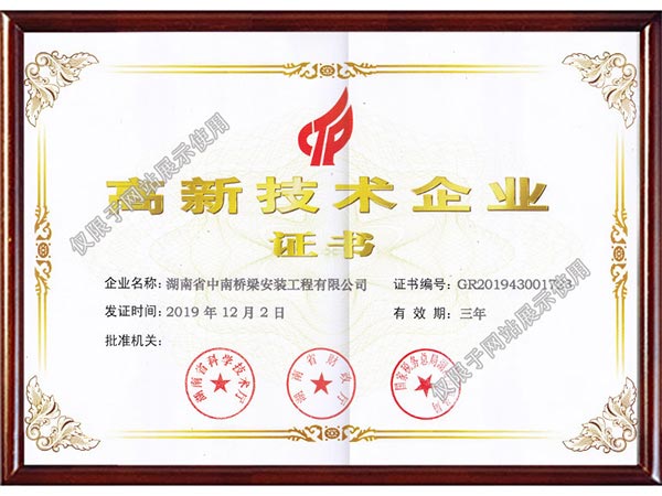 高新技術(shù)企業(yè)證書(shū) 高新技術(shù)企業(yè)證書(shū)